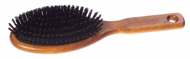 Borstel beukenhout - ovaal - nylon haar - 21x6cm