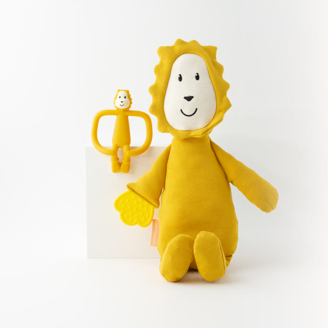 Matchstick Monkey Teething Plush Gift Set Lion