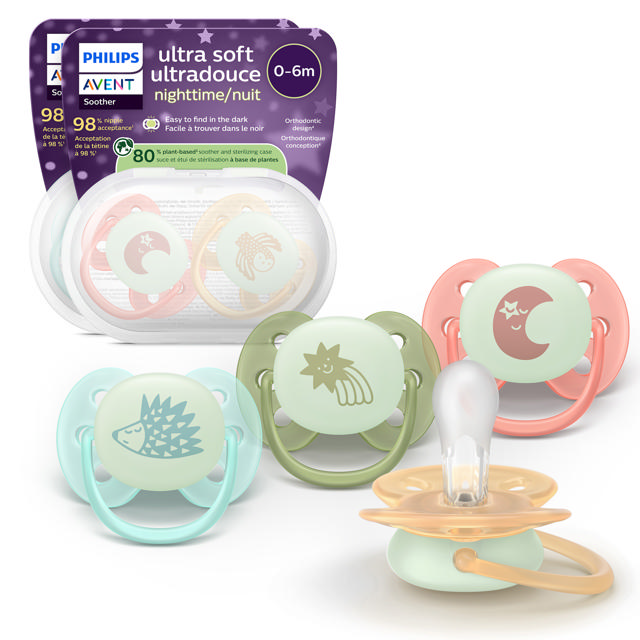 Soother +0m Soft night deco – 4 pack