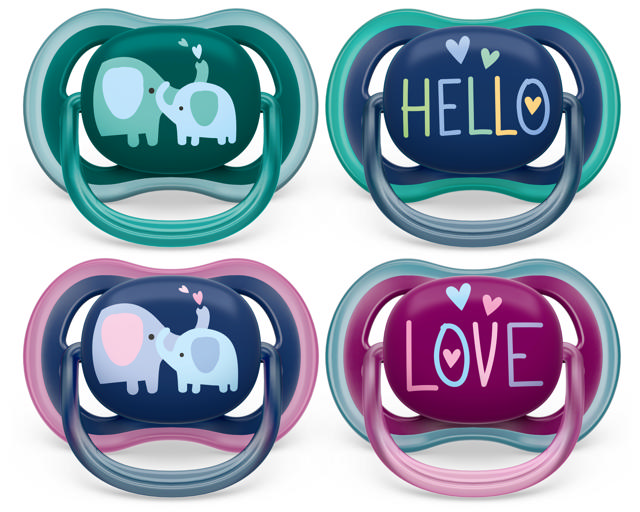 Sucette +18M Ultra Air Elephant/Text