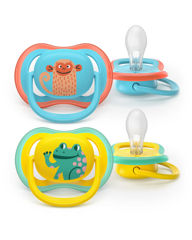 Sucette +18m Air grenouille/singe