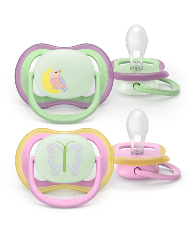 Sucette +6m Air Night oiseau/papillon