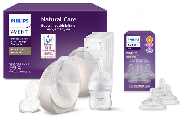 Breastpump in bra double + free multi teat pack