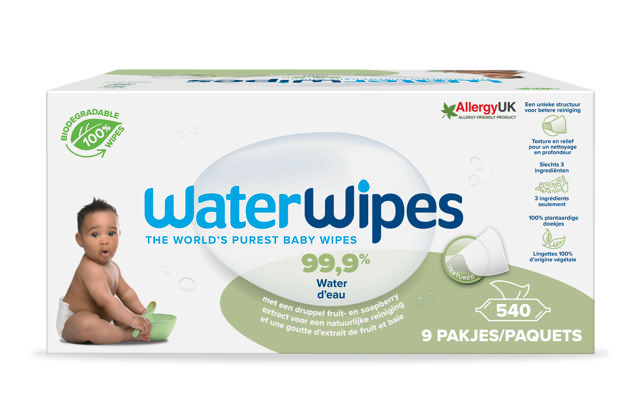 WaterWipes Débarbouillettes 540pc (9x60pc)