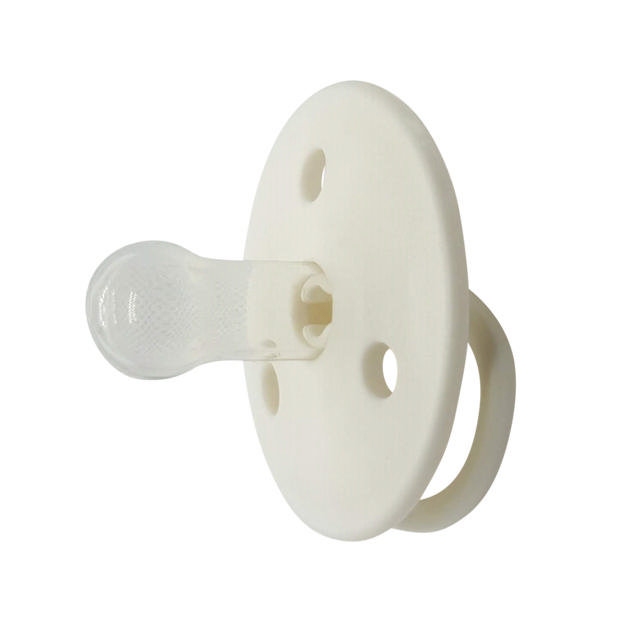 Sucette rond Silicone 0m Blanc